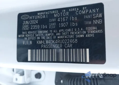 2024 Hyundai Elantra N from USA, damaged, VIN KMHLW4DK4RU022468